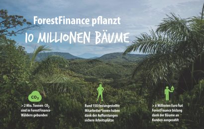 ForestFinance überschreitet 10-Millionen-Baumgrenze